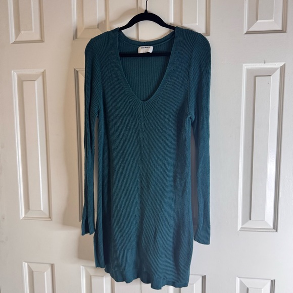 Old Navy Dresses & Skirts - Old Navy Teal V-Neck Sweater Dress - Size Large